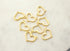 Shiny Gold Heart Charms, Heart, Gold Plated Findings, Puffed Heart charms, Heart Pendant, Jewelry Supplies, 16mm x 13mm, sold as 5 pieces.